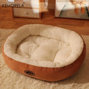 Cama Oval de Pelúcia para Cães e Gatos
